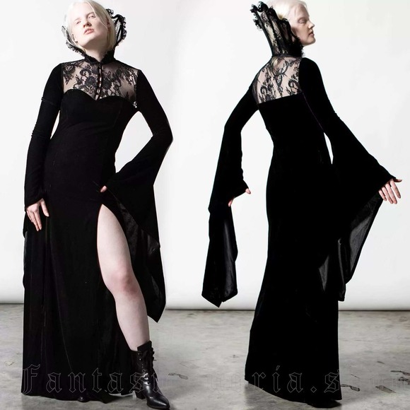 Killstar Dresses & Skirts - Killstar dawn maxi lace black‎ dress